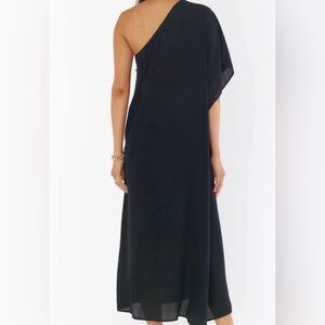 Show Me Your MuMu Black One-Shoulder Maxi Dress